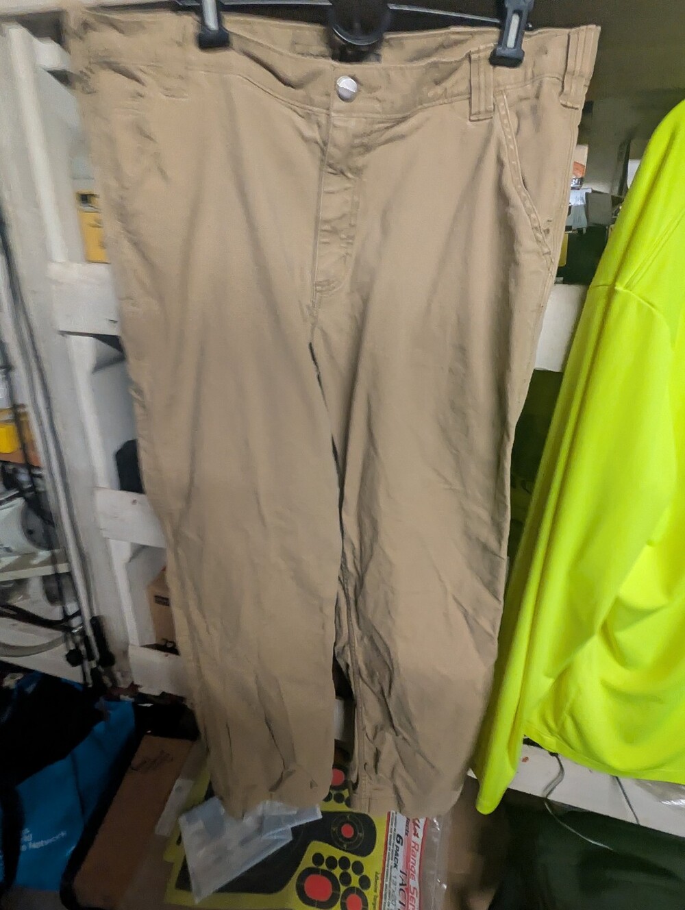 Men's Classic Tan Straight-Leg Work Pants